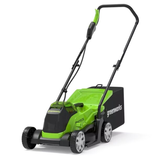 Fűnyíró fűgyűjtős, akkumulátoros Greenworks GD24LM33 24v, 33 cm, akku- és töltő nélkül
