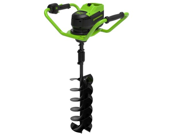Talajfúró akkumulátoros Greenworks 60V akku és töltő nélkül