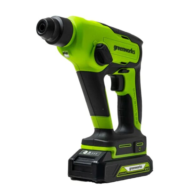 Fúró-vésőkalapács akkumulátoros Greenworks GD24SDS1 akku és töltő nélkül